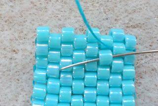 When you want to finish your work in peyote stitch,
