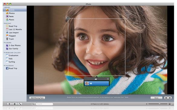 Face recognition: Apple iphoto software Source: S.
