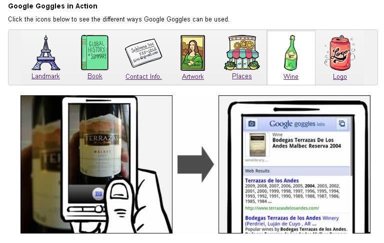 Mobile visual search: Google