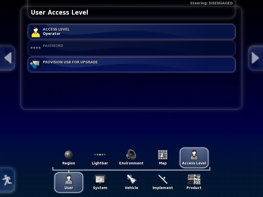 Access Level - Allows for access to some feature (like diagnostics) not accessible at the