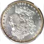 A beautiful blast white Gem with lightly frosted design features and very few marks. A better date with almost all the high grade coins coming out of the 1970 s Redfield Hoard..... #125941 $1895.