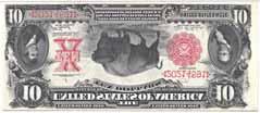 Only $17,950.00 #207421 1901 $10. PCGS Gem New-65 PPQ Legal Tender Note. F-114. Bison.
