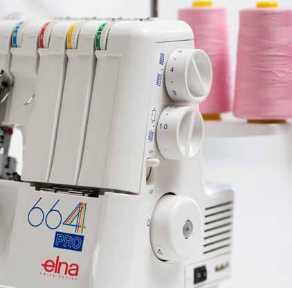 The elnaexclusive reference panel on the 664PRO is a very helpful feature that clearly shows the required settings for the selected program and perfectly sewing your stitches.