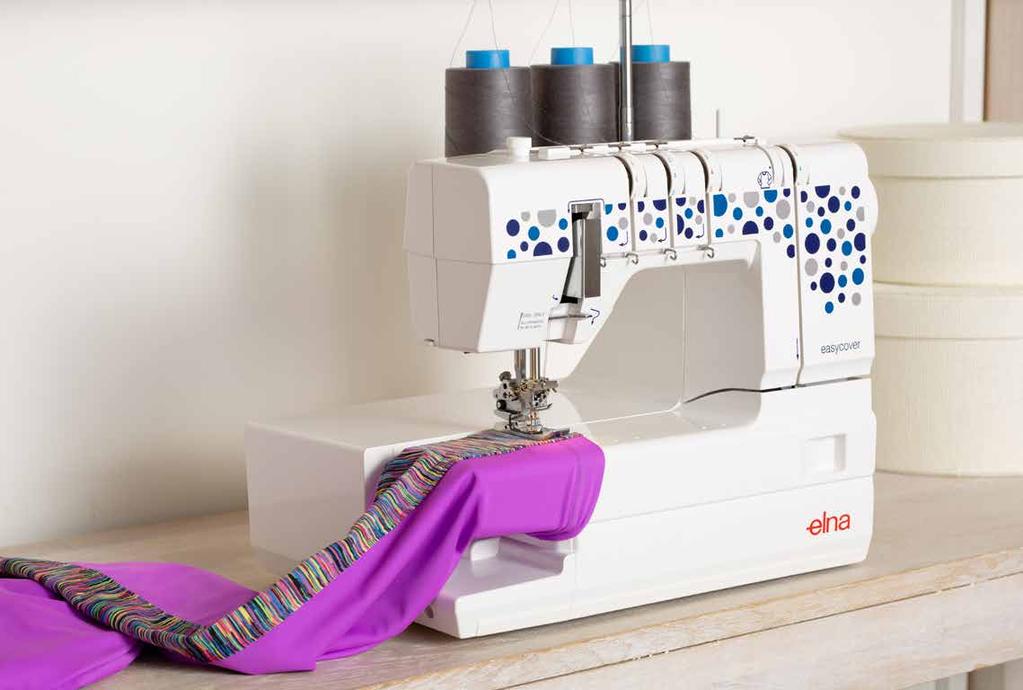 Our Tension Level Control (TLC) system ensures perfect stitch quality on all types of fabrics: the looper tension is automatically adjusted for smooth handling of the transition from heavier knits to