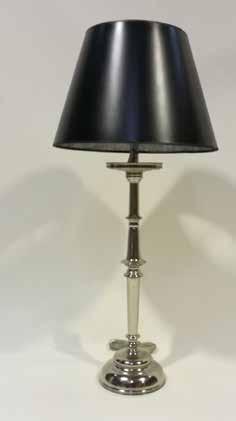 -- NICKEL TABLE LAMP Table lamp in nickel finish - price includes a black and a white