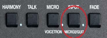 LINE IN/GUITAR Connection Make sure the INPUT volume slider on the top panel is all the way down and the INPUT