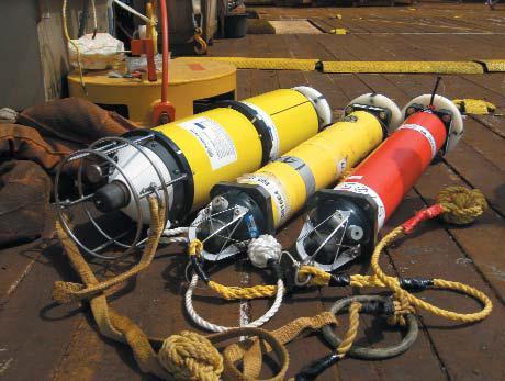 transponders deployed on the seabed A