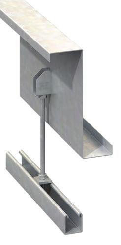 Type WF Support Fixings 4 Type WF Mild Steel, bright zinc plated The Webfix WF for a quick installation directly from the web of ed purlins. Safe Working Load Max.