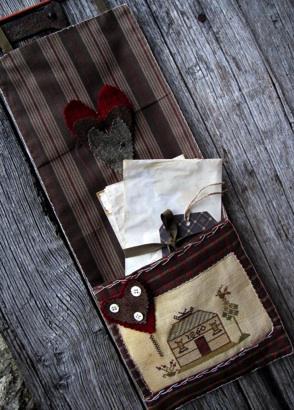 needlebook designs ~ Letterbag $8, a sew-and-stitch wall hanging for your