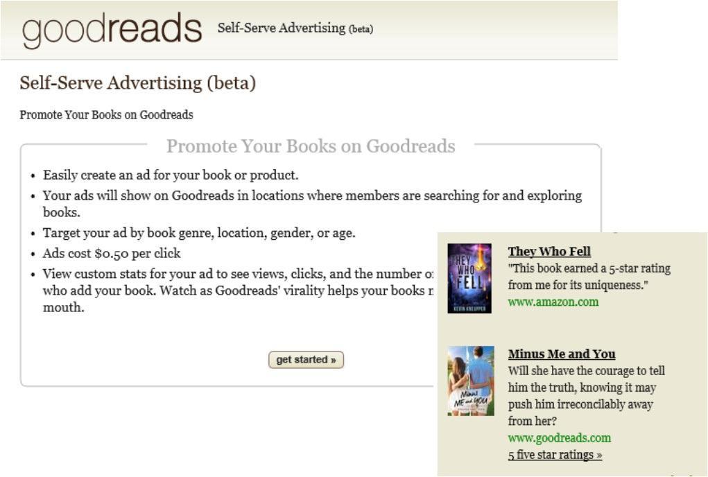Goodreads Advertising Campaign Cost: $297 What s Included?