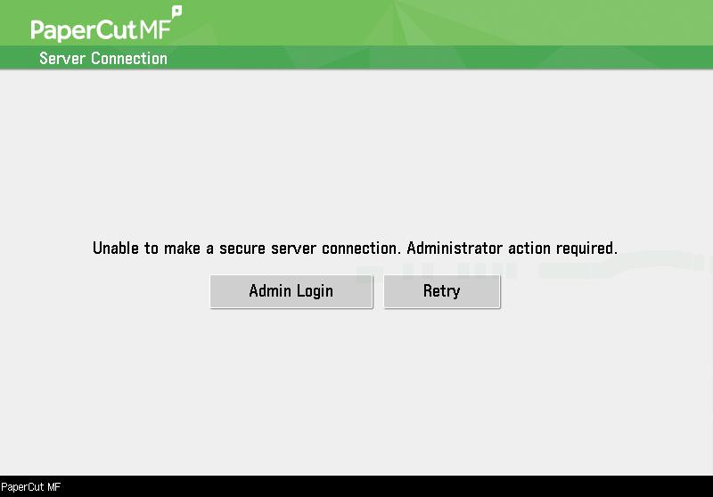 3. Specify the PaperCut Device Name. 4. Specify the Server IP/Host of the PaperCut server. 5. Press the Save button. The device will attempt to connect to the PaperCut server. 6.