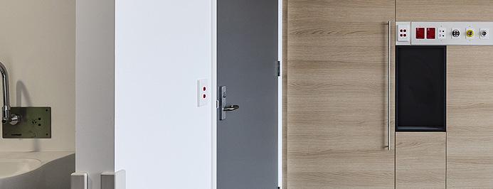 corporate and standard office fit-outs and refurbishments, office blocks and industrial offices. Our doors featuring Duropal HPL are extremely hard wearing and easy to clean.