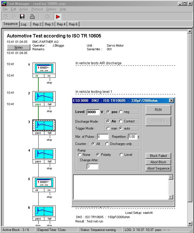 - TEMA Software: Comfortable control of ESD3000 from a PC. Includes also control for EMC PARTNER Transient Test System and MIG2000 generators.