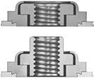 operations. floating nuts: This fastener compensates for mating hole misalignment by having a floating threaded element.