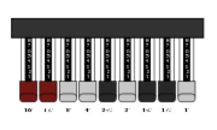 the drawbars. These allow the user to mix the partials to create the complex tone.