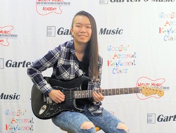 She taught herself to play and then encountered Garten s Music & the Wichita Music Academy at Asian Festival in 2015. She visited our booth and met her future teacher, Les Clark.