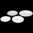 Round white Plates Round Plates Silver Rim