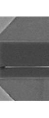The hosting areas of the plasmonic structures on each motherboard have been etched forming 200nm-deep cavities in the Silicon Dioxide substrate.