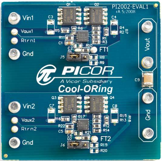Cool-ORing TM PI00 Product Description The Cool-ORing PI00 with two external back-to-back configured industry standard N-channel MOSFETs is a complete Active ORing solution that also provides a Load