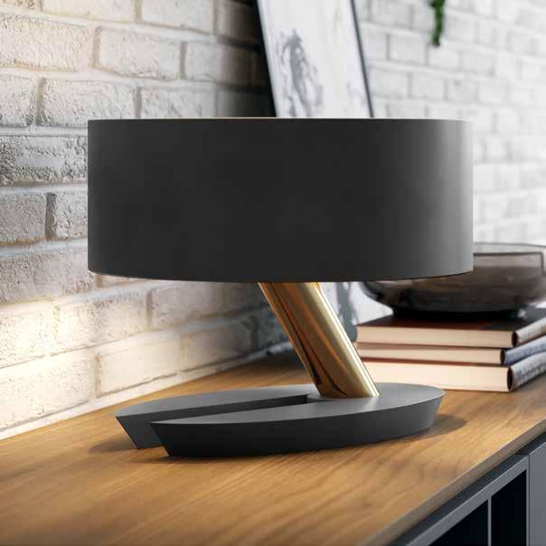 ALBION TABLE LAMP Shown in Graphite