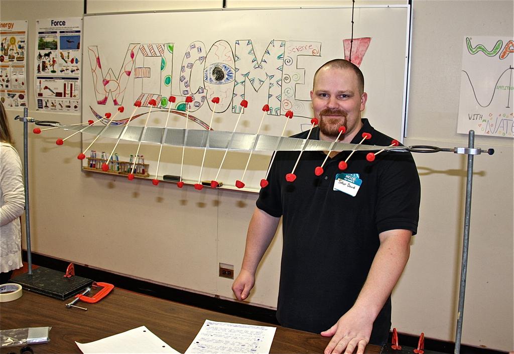 On the same day as the Science Fair, WSS Physics 12 students entertained David Thompson Elementary Grade 4 kids.