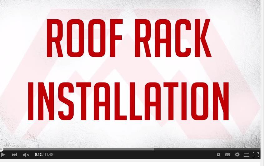GUIDELINES Installation Guidelines A roof rack installation demonstration video is available on the Fab Fours