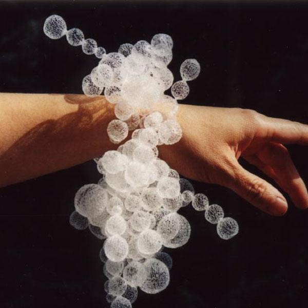 SECTION 2 DESIGN STUDIES (continued) Image for Q11 Nora Fok, (2001) Bubble Bath Knitted clear Nylon, 22cm/8.75in 11.