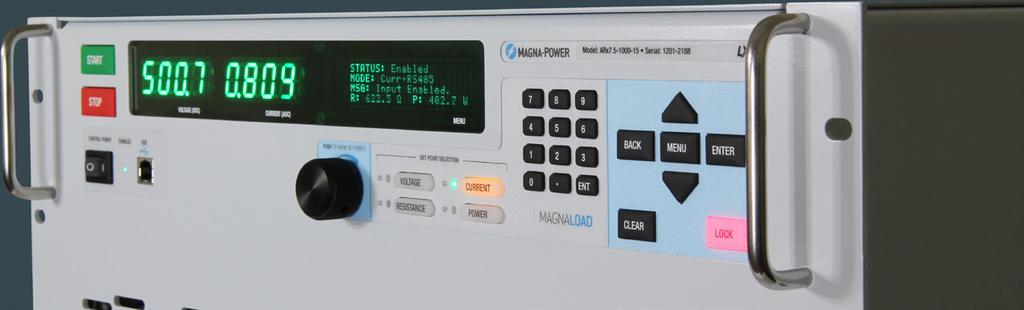 MagnaLOAD Overview MagnaLINK Distributed Digital Control Configurable External User I/O User Setting Magna-Power s MagnaLINK technology provides distributed Texas Instrument DSP control across power