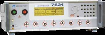 2 Safty Tester HI-POT Tester 7600/7620/7621 RS232 Remote Key Feature 8 Channels (7620 / 7621) Graphics LCD window Built-in programmable PLC remote