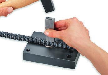 Multiple strand chains can also be broken in this way, the fork should then be placed in the top strand of the chain.