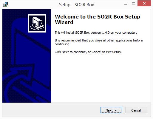 The SO2R Box version number may be different for the