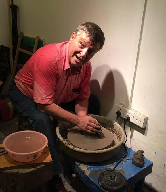 As for trying my hand at throwing a pottery article, well I m not about to show anyone the results of my failure to produce a sound piece.