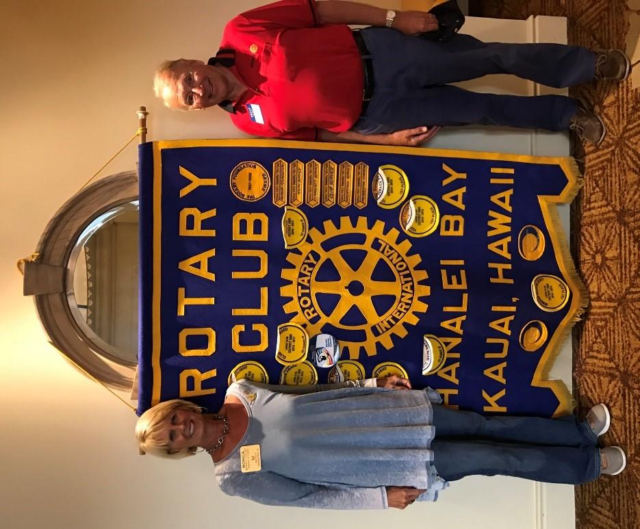 May 2018 P a g e 5 Pres. Steve Kelley attended a lunch meeting of the Hanalei Bay Rotary Club held at the St. Regis Hotel. He is pictured with Monica Oszust, President. (Submitted by Pres.