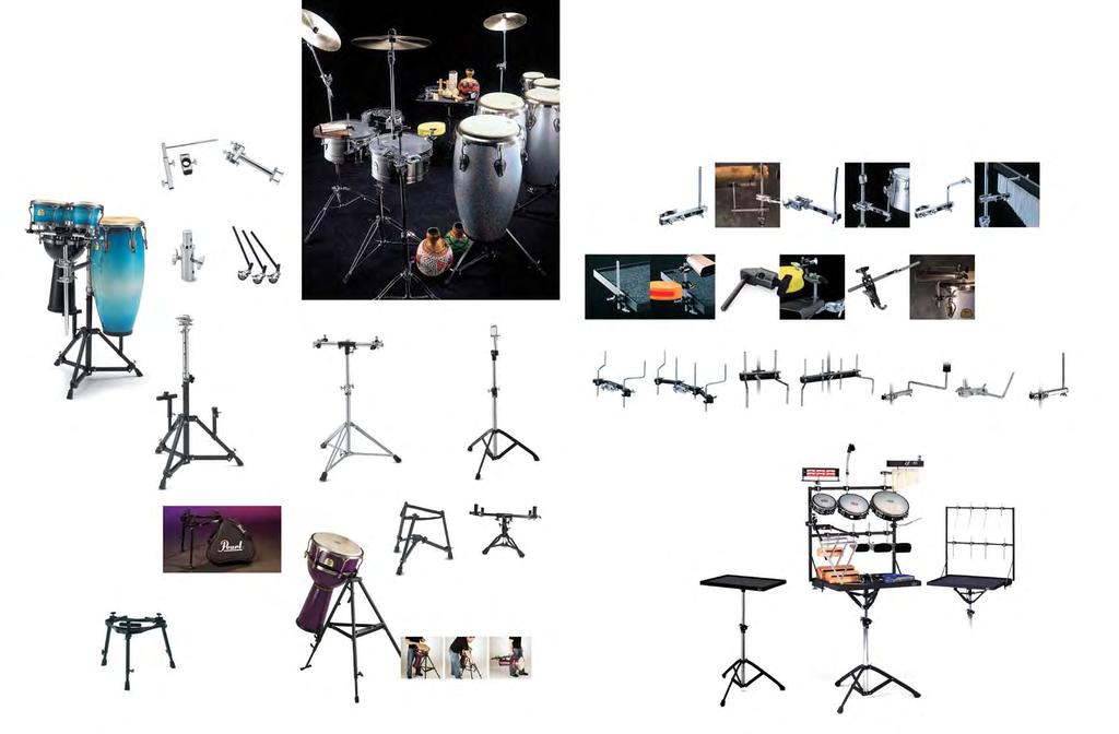 Pearl offers stands for every application, from our economical and lightweight PC-900 stand that accomodates a range of Congas and Djembes to our PC-1000 QRS Multi stand that provides a