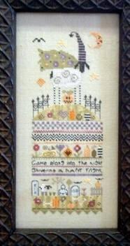 "Happy Pumpkin Roll" ($14), a charming companion to last year's Happy Pumpkin fob, stitched on lime linen with cotton floss with