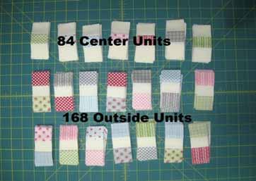 Place the top row onto the center row with right sides together aligning the seams.