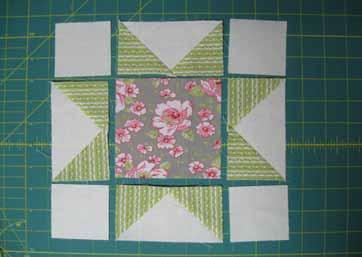 large floral print square as shown below to create a star.