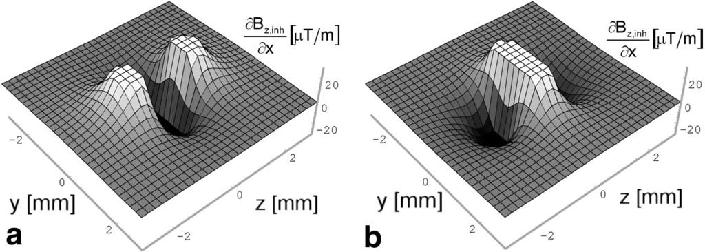 786 Seppenwoolde et al. FIG. 3. Plots of the derivatives of a dipole field distortion in the coronal plane for a marker with V 5.0 10-4 mm 3 and B 0 1.5 T. Plotted values range from 20 to 20 T/m.