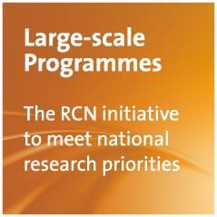 Important funding instrument: Large-scale programmes Strategic, long-term knowledge development to meet national research-policy priorities Strategic and dynamic arena for communication and