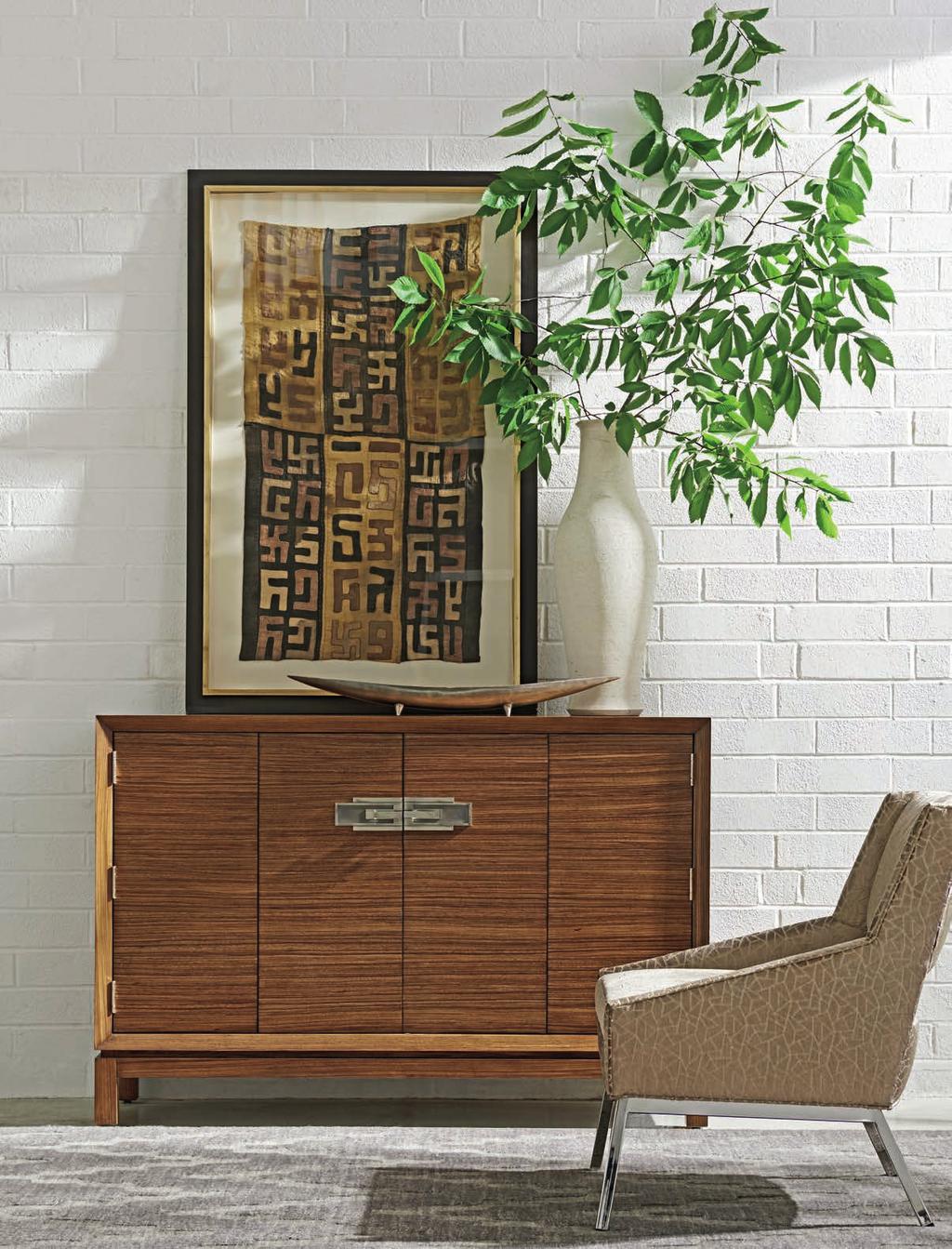 The 72-inch Langston console offers the design versatility to showcase the piece in an
