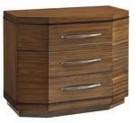 Shown on pages 10 and 29 734-307 Minton Chest 40W x 20D x 56.25H in. 5 full-extension self closing drawers, plinth base. Shown on page 11 734-621 Ansley Nightstand 30W x 18D x 30.25H in. 3 full-extension self closing drawers, plinth base.
