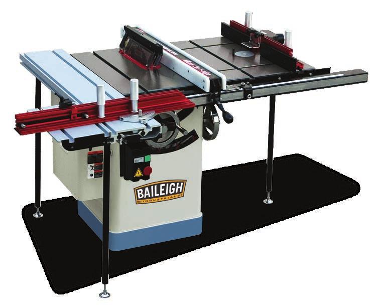 Table Saw TS-1020WS Complete router table included Birdseye view Heavy duty rip fence Sliding table