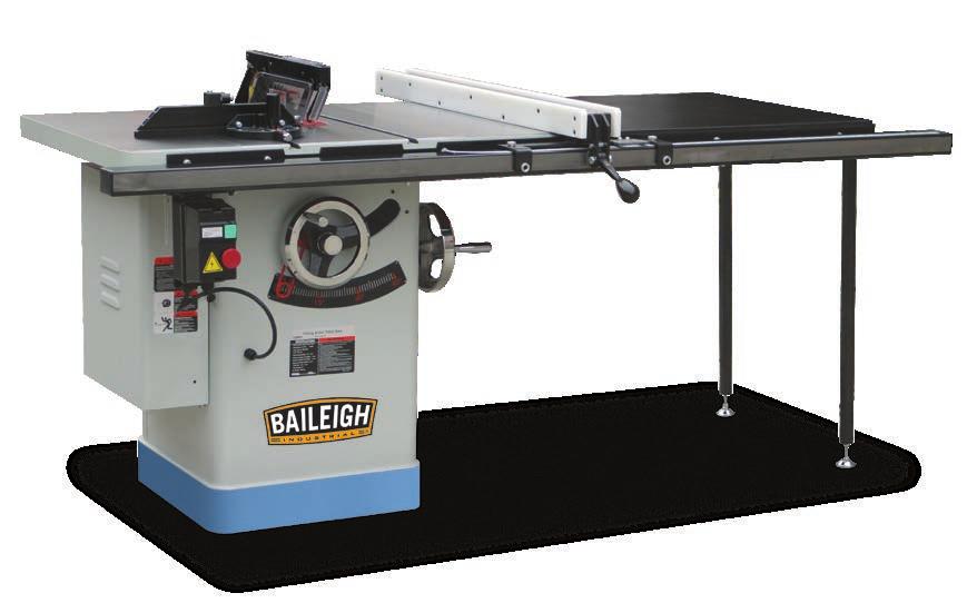Table Saw TS-1040P-50 Heavy duty rip fence Ground and polished table Dado insert included Easy to read miter gauge 16 The