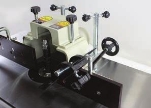 This spindle shaper is powered by a 5 hp 220 volt single phase motor that offers four spindle speeds.