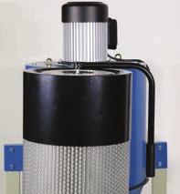 The DC-1450C cyclone dust extractor has an easily removable 28 gallon steel drum with a window on the