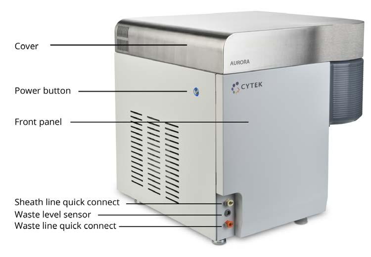 Cytometer Overview The Aurora spectral flow cytometer is an air-cooled, multi-laser, compact benchtop flow cytometer.