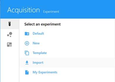 Setting Up an Experiment Setting up the experiment in SpectroFlo software involves: 1 (Optional) Providing a name and description for the experiment. A default name is provided.
