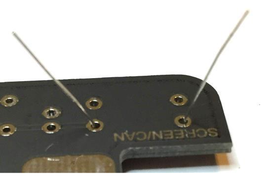 After soldering, cut off the excess wire just above the soldering joint and do the same for all other components with longer wires such as capacitors and LEDs.