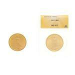 Gaudens Gold (1) hand marked BU, (1) in plastic capsule Authenticated ANACS MS-62 1095 [14] COINS: $2.