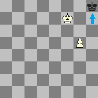 one move, which will then allow the white king to come over to the other side of the knight file
